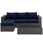 Modway Sojourn 3 Piece Outdoor Patio Sunbrella® Sectional Set EEI-1889