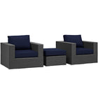 Modway Sojourn 3 Piece Outdoor Patio Sunbrella® Sectional Set EEI-1891