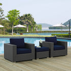 Modway Sojourn 3 Piece Outdoor Patio Sunbrella® Sectional Set EEI-1891
