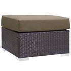 Modway Convene Outdoor Patio Fabric Square Ottoman  
