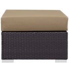 Modway Convene Outdoor Patio Fabric Square Ottoman
