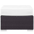 Modway Convene Outdoor Patio Fabric Square Ottoman
