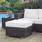 Modway Convene Outdoor Patio Fabric Square Ottoman