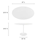Modway Lippa 48" Oval Wood Dining Table