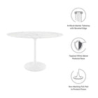 Modway Lippa 48" Oval Faux Marble Dining Table