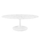 Modway Lippa 48" Oval Faux Marble Coffee Table