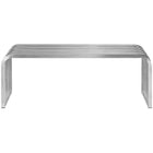 Modway Pipe 47" Stainless Steel Bench