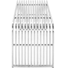 Modway Pipe 60" Stainless Steel Bench