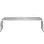Modway Pipe 60" Stainless Steel Bench