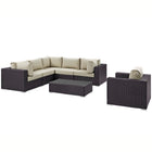 Modway Convene 7 Piece Outdoor Patio Sectional Set EEI-2157