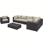 Modway Convene 7 Piece Outdoor Patio Sectional Set EEI-2157