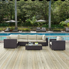 Modway Convene 7 Piece Outdoor Patio Sectional Set EEI-2157