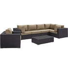 Modway Convene 7 Piece Outdoor Patio Sectional Set  