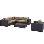 Modway Convene 7 Piece Outdoor Patio Sectional Set EEI-2157