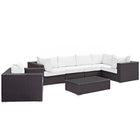 Modway Convene 7 Piece Outdoor Patio Sectional Set  