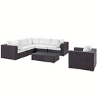 Modway Convene 7 Piece Outdoor Patio Sectional Set EEI-2157