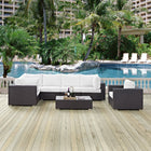 Modway Convene 7 Piece Outdoor Patio Sectional Set EEI-2157