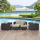 Modway Convene 5 Piece Outdoor Patio Sofa Set