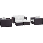 Modway Convene 5 Piece Outdoor Patio Sofa Set  