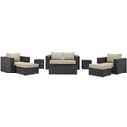 Modway Convene 8 Piece Outdoor Patio Sofa Set