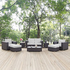 Modway Convene 8 Piece Outdoor Patio Sofa Set