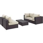 Modway Convene 5 Piece Outdoor Patio Sectional Set EEI-2163