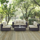 Modway Convene 5 Piece Outdoor Patio Sectional Set EEI-2163