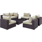 Modway Convene 7 Piece Outdoor Patio Sectional Set EEI-2164