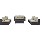 Modway Convene 7 Piece Outdoor Patio Sectional Set EEI-2164