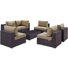 Modway Convene 7 Piece Outdoor Patio Sectional Set EEI-2164