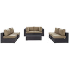Modway Convene 7 Piece Outdoor Patio Sectional Set EEI-2164