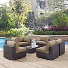 Modway Convene 7 Piece Outdoor Patio Sectional Set EEI-2164