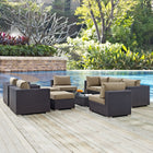Modway Convene 10 Piece Outdoor Patio Sectional Set