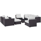 Modway Convene 10 Piece Outdoor Patio Sectional Set  