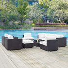 Modway Convene 10 Piece Outdoor Patio Sectional Set