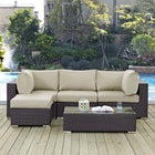 Modway Convene 5 Piece Outdoor Patio Sectional Set EEI-2172