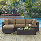 Modway Convene 5 Piece Outdoor Patio Sectional Set EEI-2172