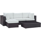 Modway Convene 5 Piece Outdoor Patio Sectional Set EEI-2172