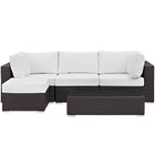 Modway Convene 5 Piece Outdoor Patio Sectional Set EEI-2172