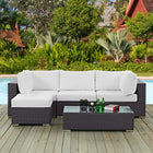 Modway Convene 5 Piece Outdoor Patio Sectional Set EEI-2172