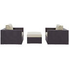 Modway Convene 3 Piece Outdoor Patio Sofa Set