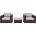 Modway Convene 3 Piece Outdoor Patio Sofa Set