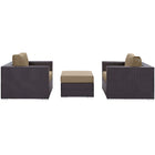 Modway Convene 3 Piece Outdoor Patio Sofa Set