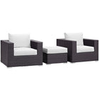 Modway Convene 3 Piece Outdoor Patio Sofa Set  