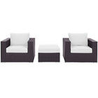 Modway Convene 3 Piece Outdoor Patio Sofa Set