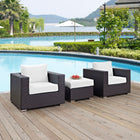 Modway Convene 3 Piece Outdoor Patio Sofa Set