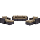 Modway Convene 7 Piece Outdoor Patio Sectional Set EEI-2200
