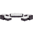 Modway Convene 7 Piece Outdoor Patio Sectional Set EEI-2200