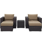 Modway Convene 5 Piece Outdoor Patio Sectional Set