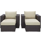 Modway Convene 4 Piece Outdoor Patio Sectional Set